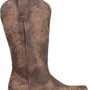 Women's Roper Faux Leather Western Boots (Sz 6)